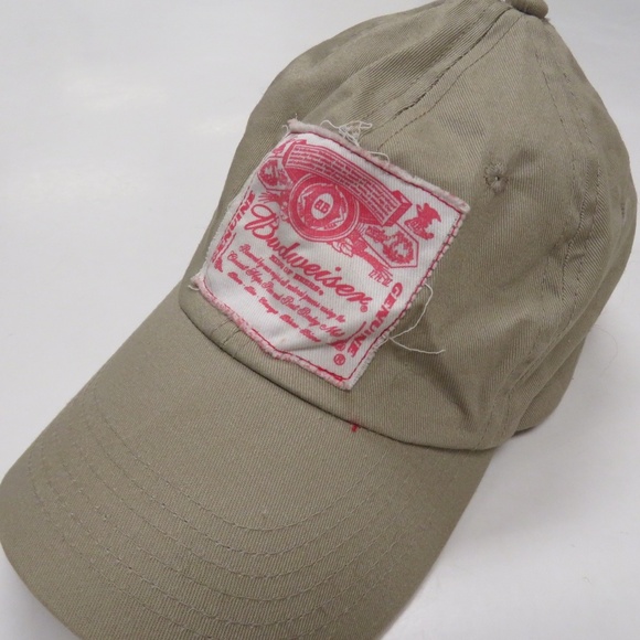 Budweiser Hat Cap Patch Beige Cotton - Picture 3 of 5